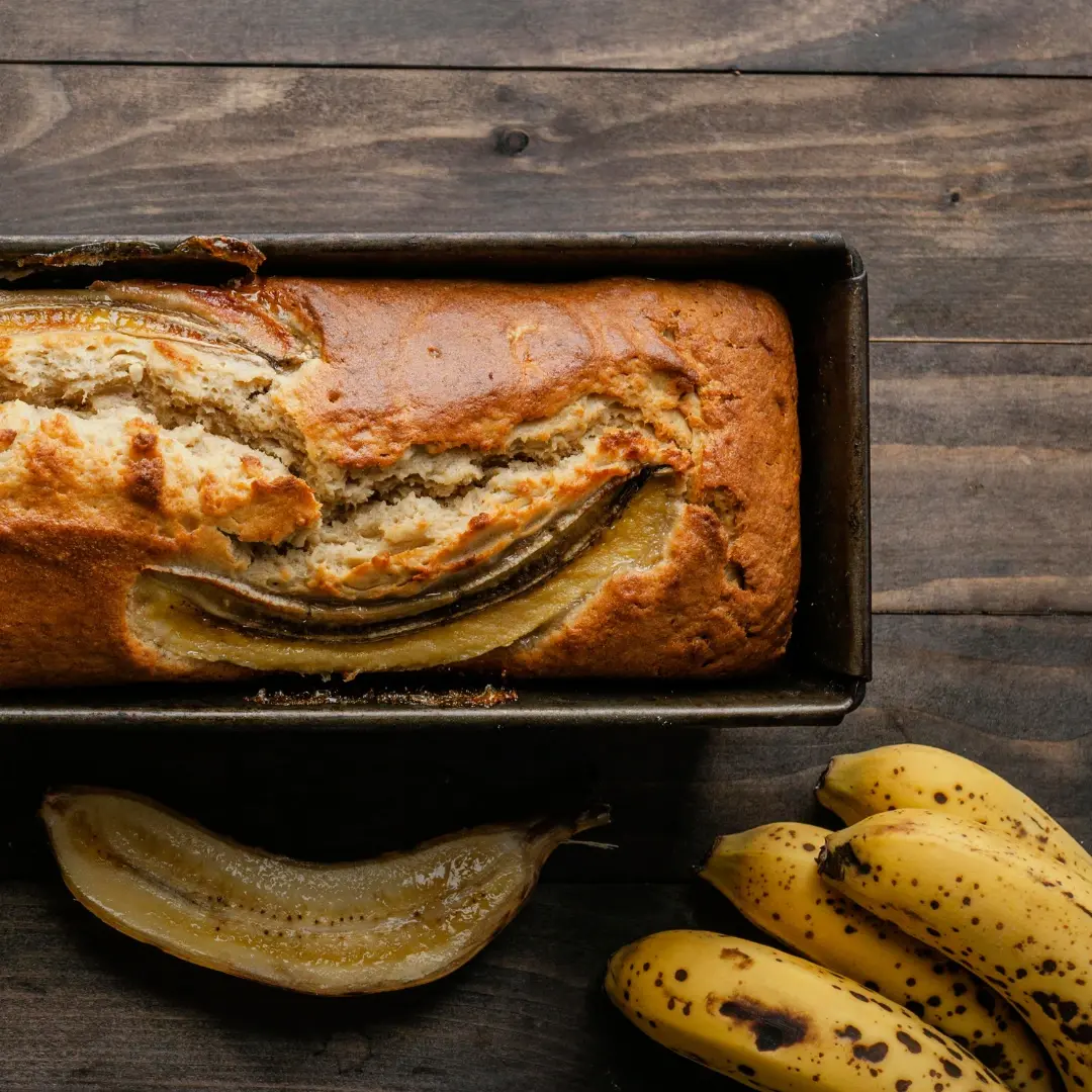 Final result of Banana Bread with 2 bananas.