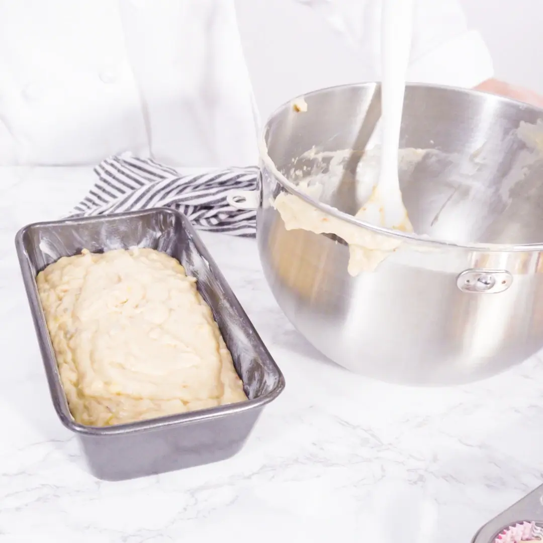 Pillsbury Banana Bread Batter in a loaf pan