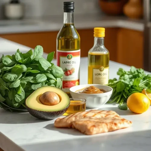 Ingredients for the Natural Mounjaro Recipe with Only 4 Ingredients displayed on a rustic wooden table: ginger, lemon, turmeric, and cinnamon.
