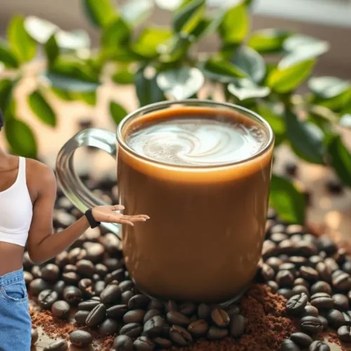 Woman enjoying her morning drink as part of her coffee loophole recipe for weight loss.